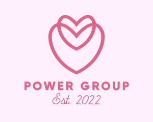 Cosmetics - Pink Dating Heart logo design