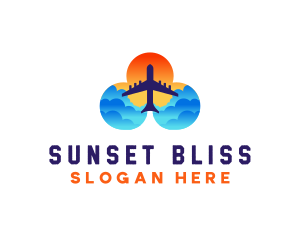 Sunset - Flight Travel Sunset logo design