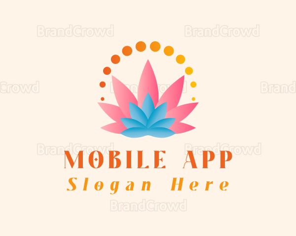Lotus Flower Dots Logo