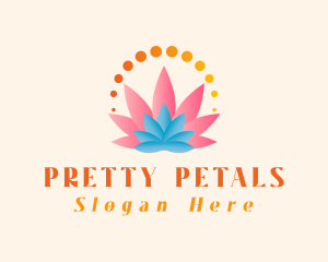 Lotus Flower Dots logo design