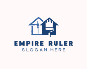 Ruler - House Renovation Painting logo design