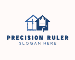 Ruler - House Renovation Painting logo design