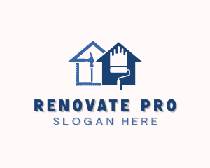 House Renovation Painting logo design