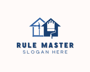 Ruler - House Renovation Painting logo design