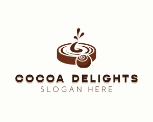 Swirl Chocolate Candy logo design