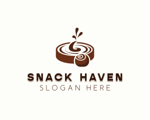 Swirl Chocolate Candy logo design