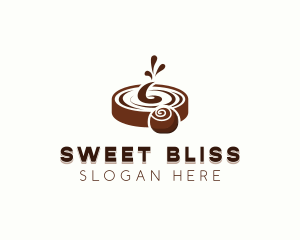 Swirl Chocolate Candy logo design