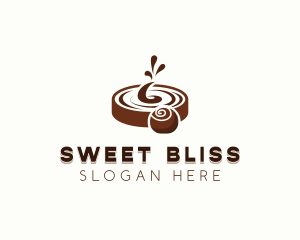 Chocolatier - Swirl Chocolate Candy logo design