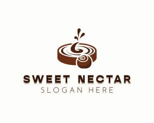 Swirl Chocolate Candy logo design