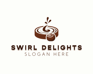 Swirl Chocolate Candy logo design