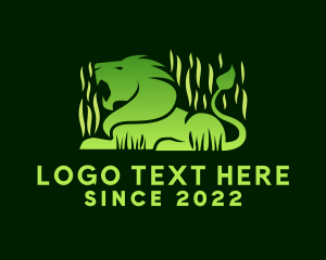 Endangered - Wild Safari Lion logo design