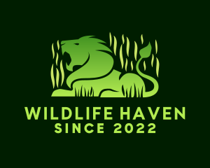 Endangered - Wild Safari Lion logo design