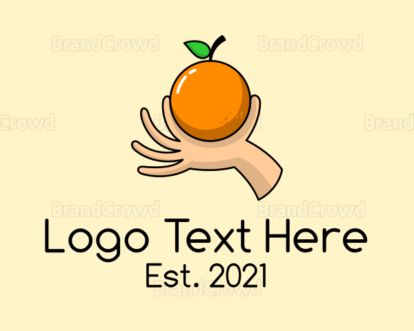 Handpicked Orange Fruit Logo
