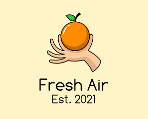 Handpicked Orange Fruit  logo design