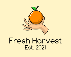 Handpicked Orange Fruit  logo design