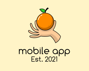 Grocer - Handpicked Orange Fruit logo design