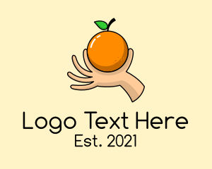 Grocer - Handpicked Orange Fruit logo design