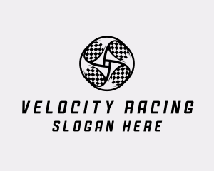 Race Flag Pit Stop logo design