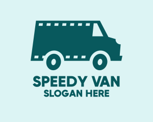 Van - Blue Film Van logo design