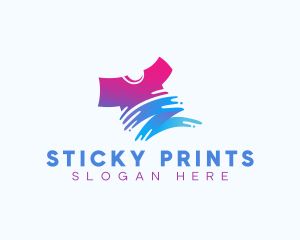 Shirt Paint Printing logo design