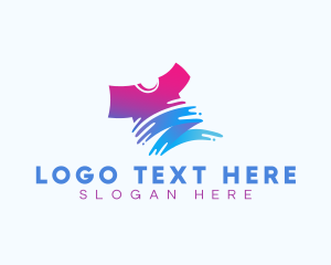 Tee - Shirt Paint Printing logo design
