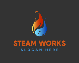 Hot Fire Water logo design