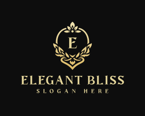 Elegant Floral Wedding Event logo design