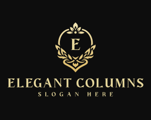 Elegant Floral Wedding Event logo design