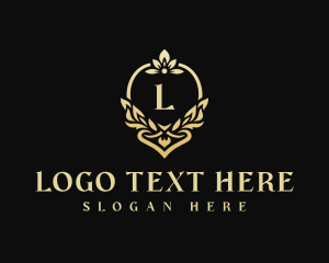 Elegant Floral Wedding Event Logo