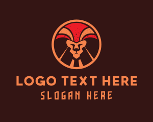 Magma - Tribal Feline Lion logo design