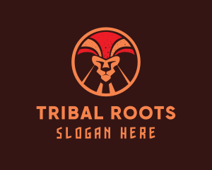 Tribal Feline Lion logo design