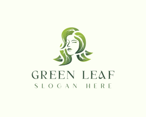 Leaf Beauty Woman logo design