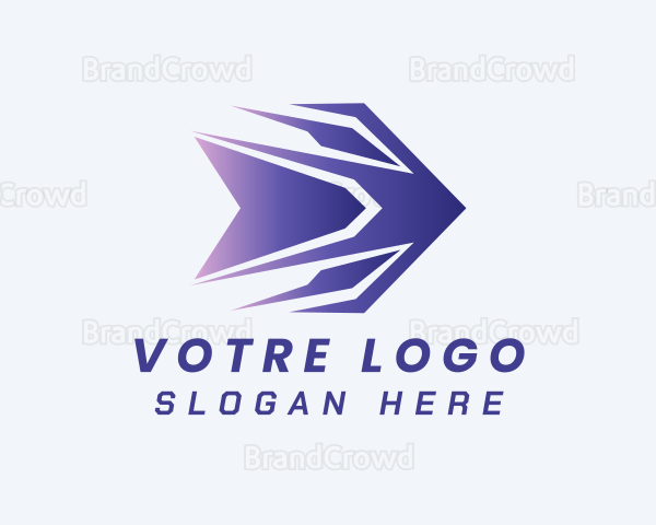 Purple Forwarding Arrow Logo