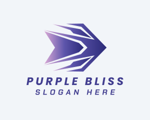 Purple Forwarding Arrow logo design