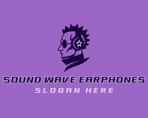 Earphones - Disc Jockey Headphone Beats logo design