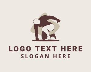 Muscle - Brown Body Muscles logo design