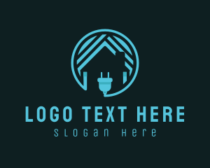 Electric Energy - Power Charging Home logo design