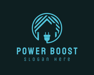 Power Charging Home logo design