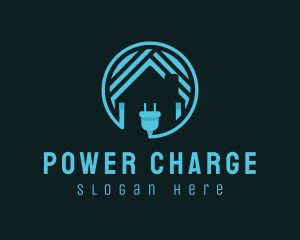 Power Charging Home logo design