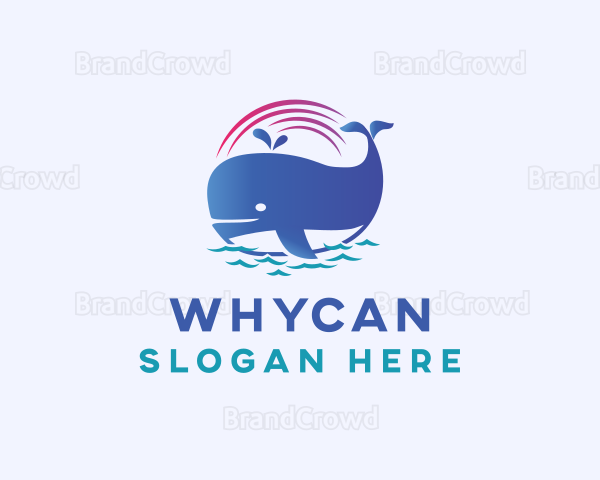 Aquatic Marine Whale Logo