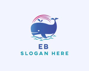 Lazy - Aquatic Marine Whale logo design