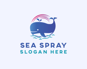 Aquatic Marine Whale logo design