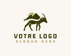 Oryx - Wild Mountain Goat logo design
