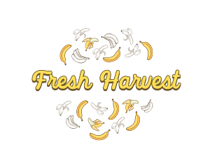 Produce - Banana Fruit Produce logo design
