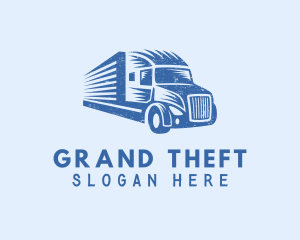 Blue - Cargo Truck Haulage logo design