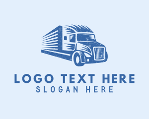 Truckload - Cargo Truck Haulage logo design