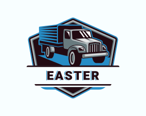Distribution - Truck Trailer Transport logo design