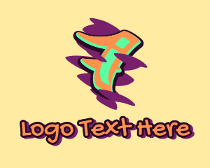 Teenager - Graffiti Art Number 7 logo design