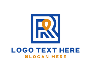 Location - Blue Tracker Lettermark logo design