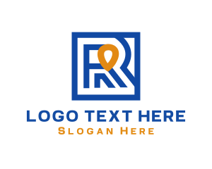 Marker - Blue Tracker Lettermark logo design